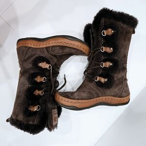THE NORTHFACE Abby Brown Suede Waterproof Lace Up Boots Size 7.5 PRIMALO…